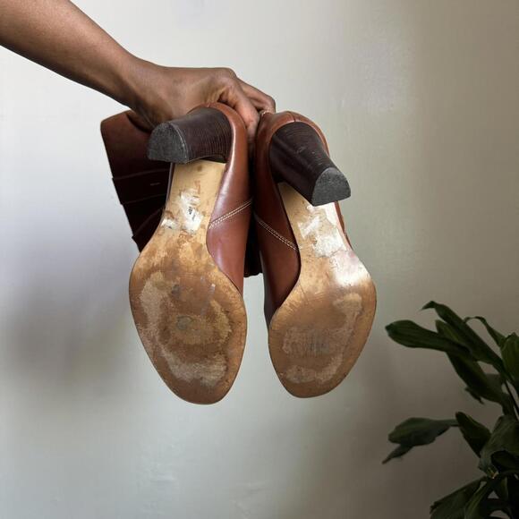 Vintage Nine West Two-Tone Leather & Suede Slouchy Boots size 8 - Picture 5 of 7